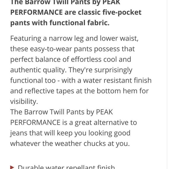 Peak Performance Twill blue denim pants - Picture 14 of 16